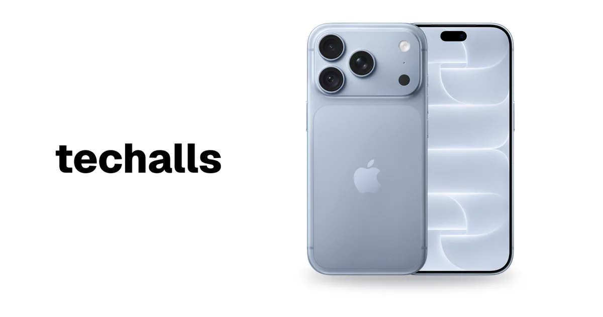 Apple iPhone 18 Pro on a white background with the Techalls logo