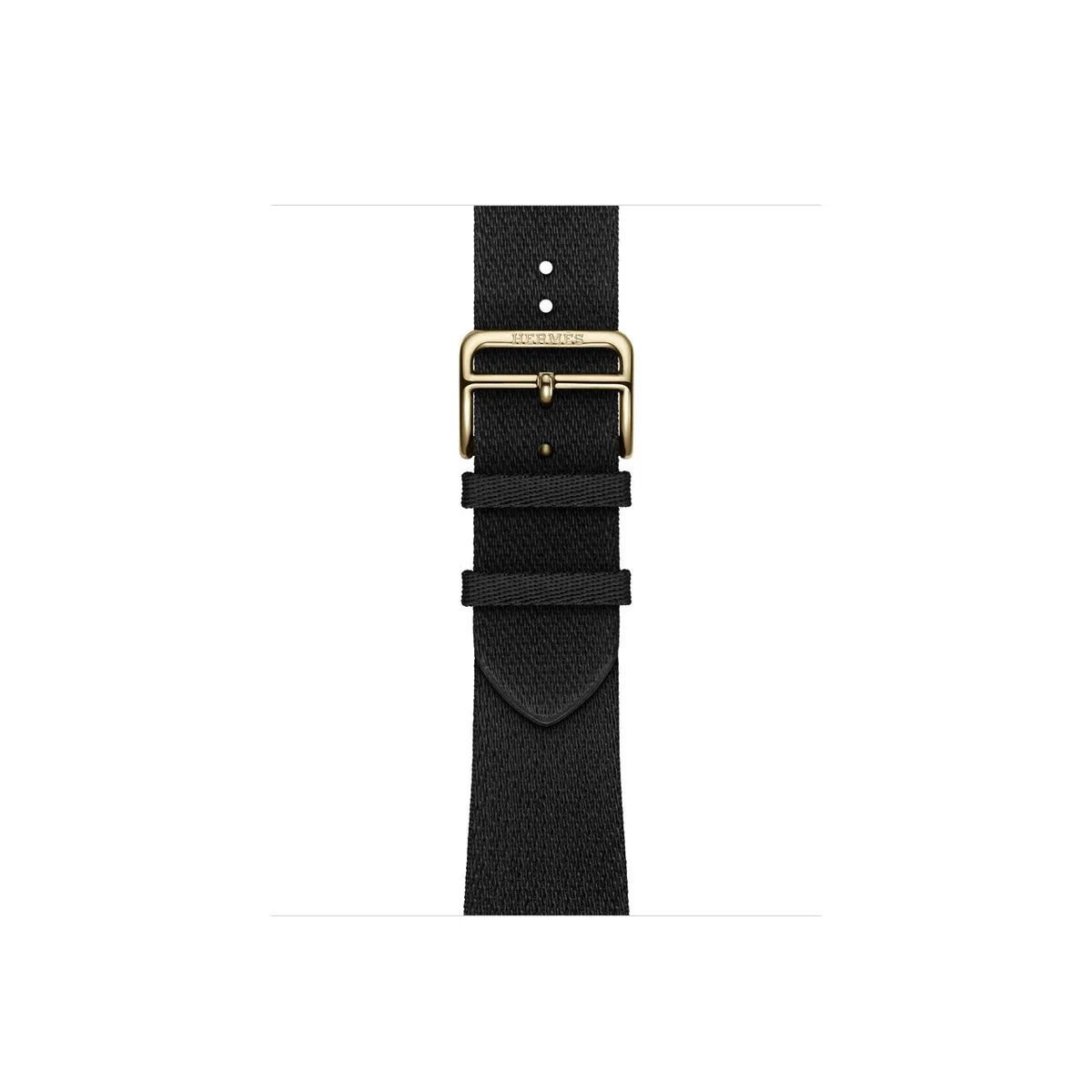 Apple 42mm Hermès Satin Clou de Selle in Noir