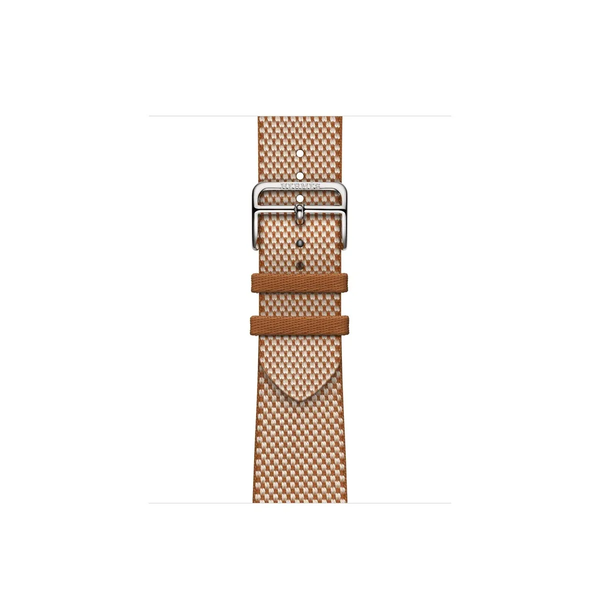 Apple 42mm Hermès Toile H Single Tour in Gold/Écru