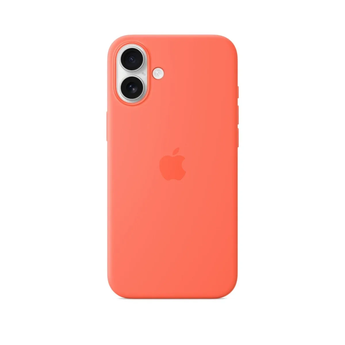 Apple iPhone 16 Silicone Case with MagSafe in Tangerine