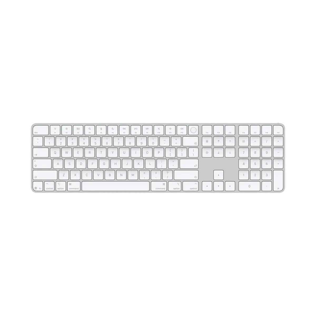 Apple Magic Keyboard with Touch ID and Numeric Keypad for Mac models with Apple silicon (USB–C) - US English in White Keys